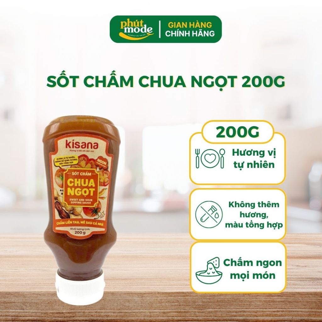 Sốt chấm chua ngọt Kisana 200g - Sốt chấm đa dạng ngon thượng hạng chuẩn vị nhà hàng