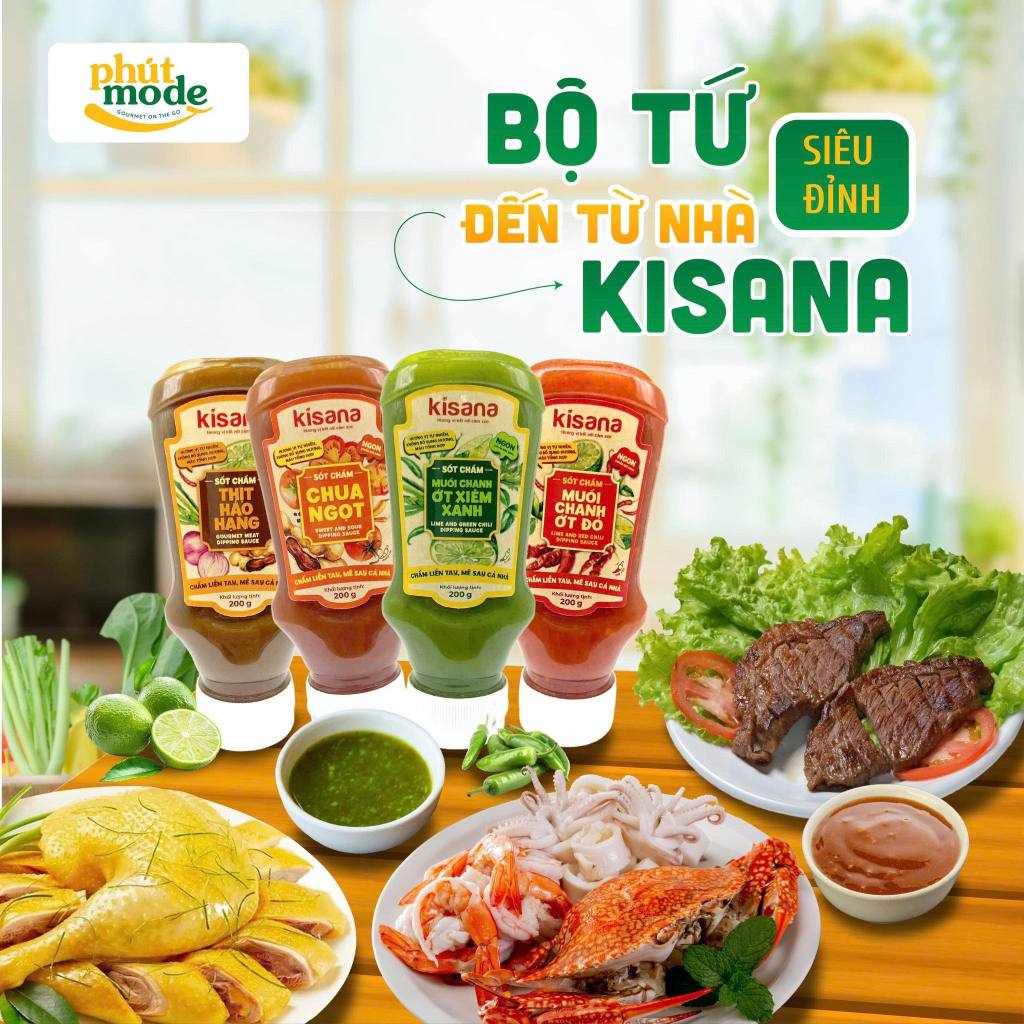Sốt chấm chua ngọt Kisana 200g - Sốt chấm đa dạng ngon thượng hạng chuẩn vị nhà hàng