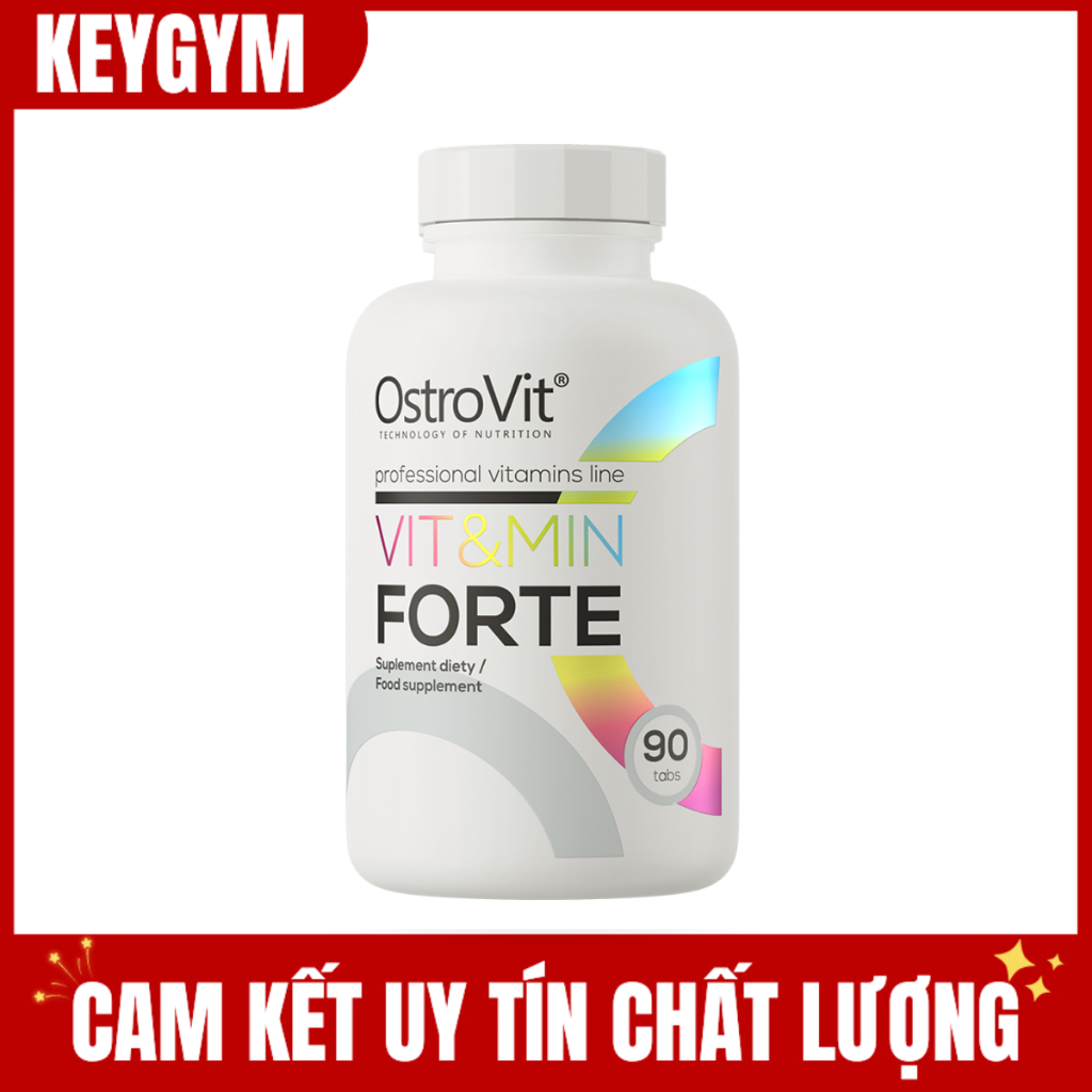 [BN] Thực Phẩm Bổ Sung Vitamin và Khoáng Chất Ostrovit VIT&MIN FORTE 90 Viên - KEYGYM