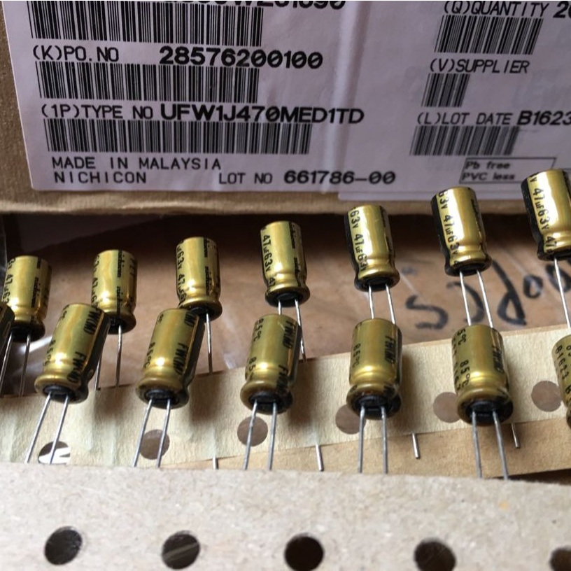 UEP1C470MED NICHICON - Capacitor: electrolytic | bipolar; THT; 47uF; 16VDC; 8x11.5mm; ±20 UEP1C470MED NICHICON - Capacitor: electrolytic | bipolar; THT; 47uF; 16VDC; 8x11.5mm; ±20