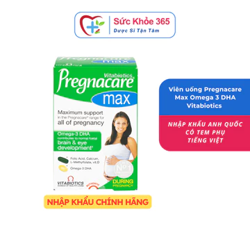 [HÀNG CTY, CÓ TEM PHỤ] Pregnacare Max-Vitamin Tổng Hợp Cho Bà Bầu, Omega3, DHA Bầu, Sắt, Vitamin D, Canxi (Hộp 84 Viên)
