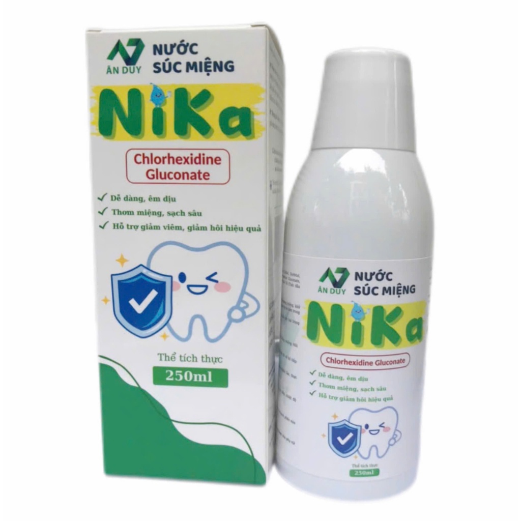 Nước súc miệng Ni Ka 250gr- Khử mùi hiệu quả- Có thể pha loãng dùng trong ngày.