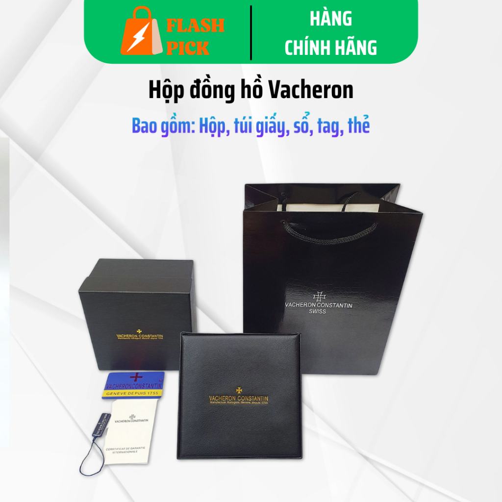 Flash Pick hộp đồng hồ VACHERON Da Pu cao cấp
