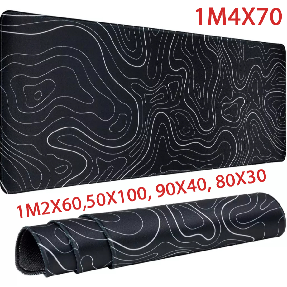 Lót chuột khổ cực lớn 1m4x70 full size, deskmat, pad chuột họa tiết tophography chống trơn trượt | BigBuy360 - bigbuy360.vn