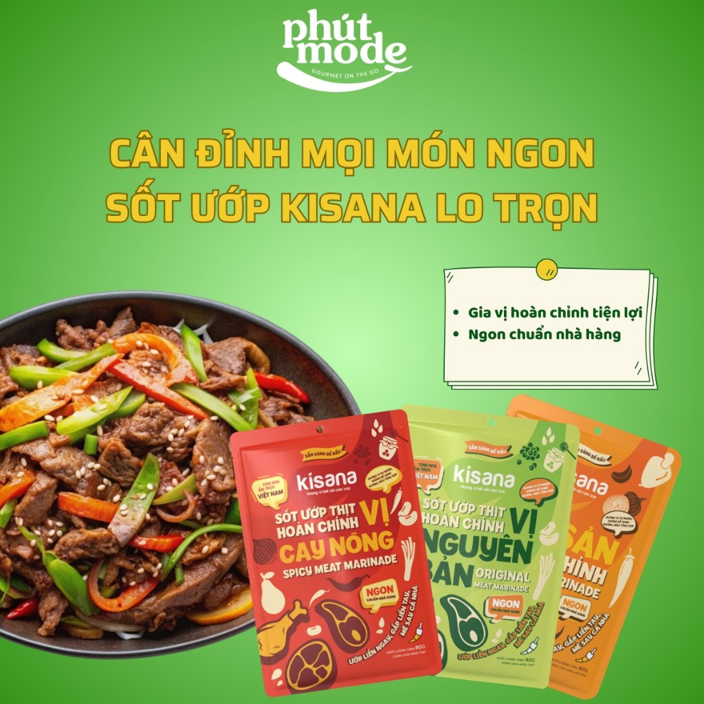 Sốt ướp thịt hoàn chỉnh Kisana vị nguyên bản 200g- Gia vị ướp thịt nướng thơm ngon chuẩn vị nhà hàng