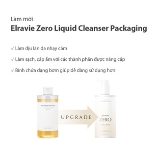 Sữa rửa mặt thuần chay Elravie Zero Liquid Cleanser 300ml
