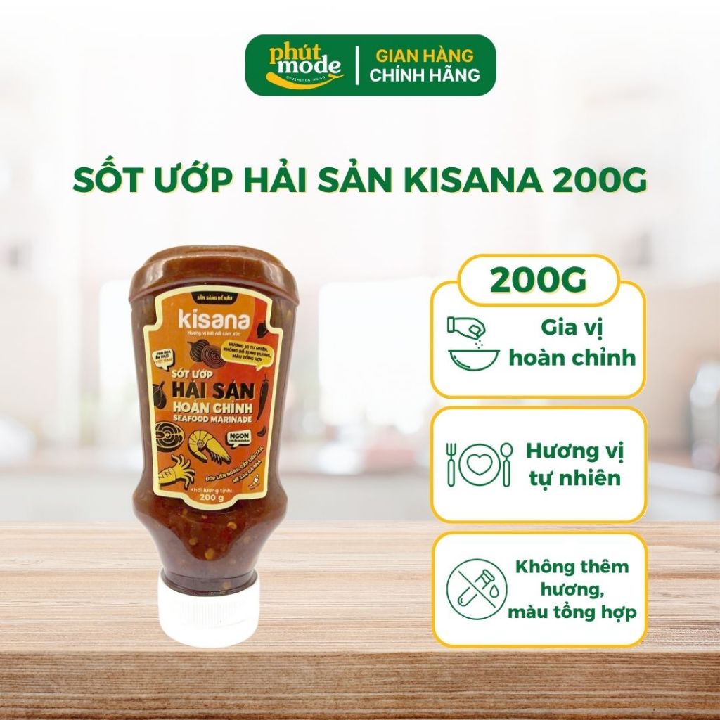Sốt ướp thịt hoàn chỉnh Kisana vị nguyên bản 200g- Gia vị ướp thịt nướng thơm ngon chuẩn vị nhà hàng