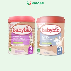 Sữa bò/ sữa dê hữu cơ Babybio nội địa Pháp giúp bé phát triển toàn diện lon 800g