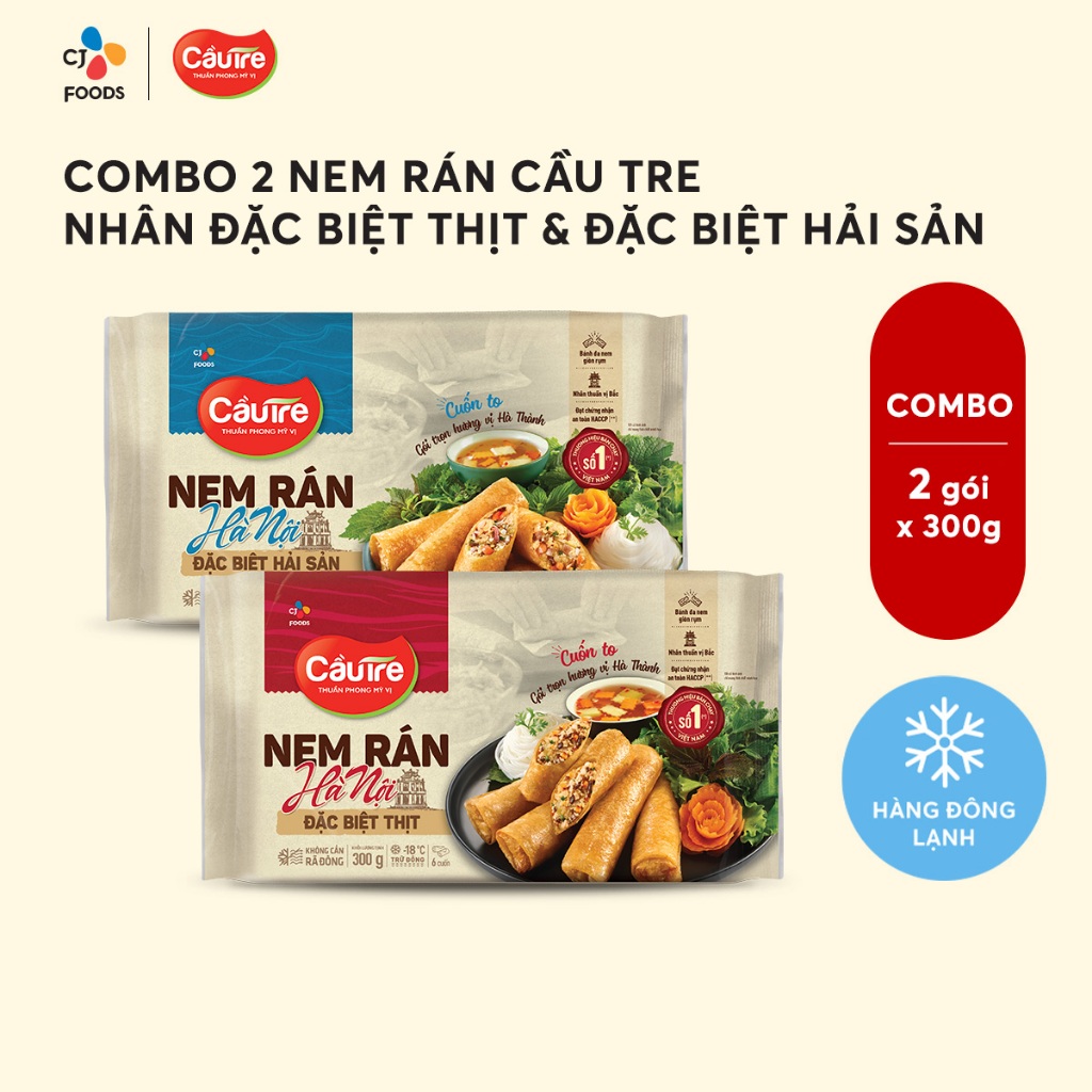 [Hỏa tốc] Combo 2 gói Nem rán Hà Nội đặc biệt Cầu Tre nhân Hải sản ...