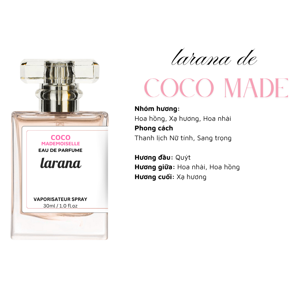 Nước hoa nữ chính hãng Larana 30ml lưu hương lâu 6h hương thơm quyến rũ ngọt ngào dịu nhẹ cuốn hút