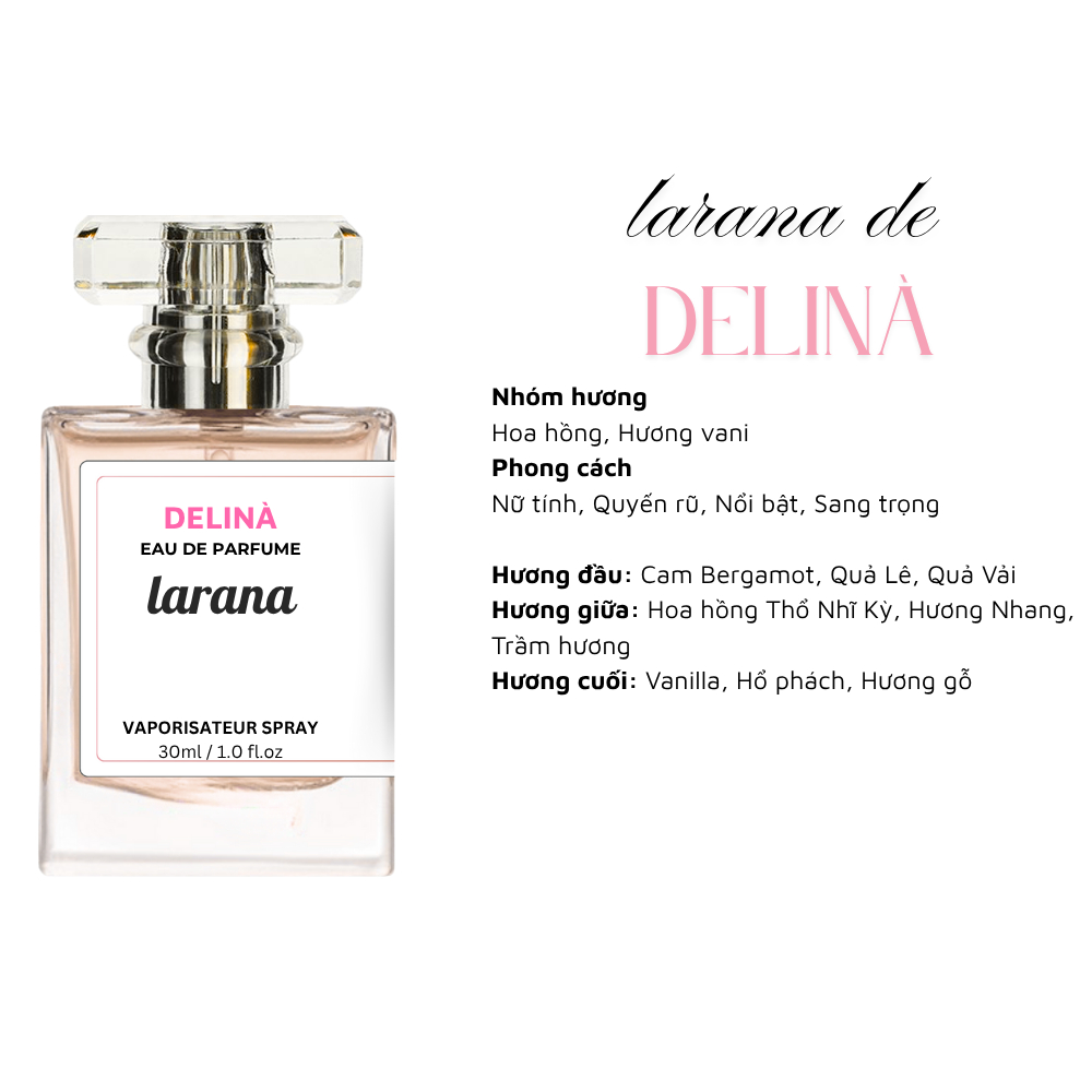 Nước hoa nữ Larana Eau De Delinà Exclosif Hương thơm ngọt ngào trưởng thành