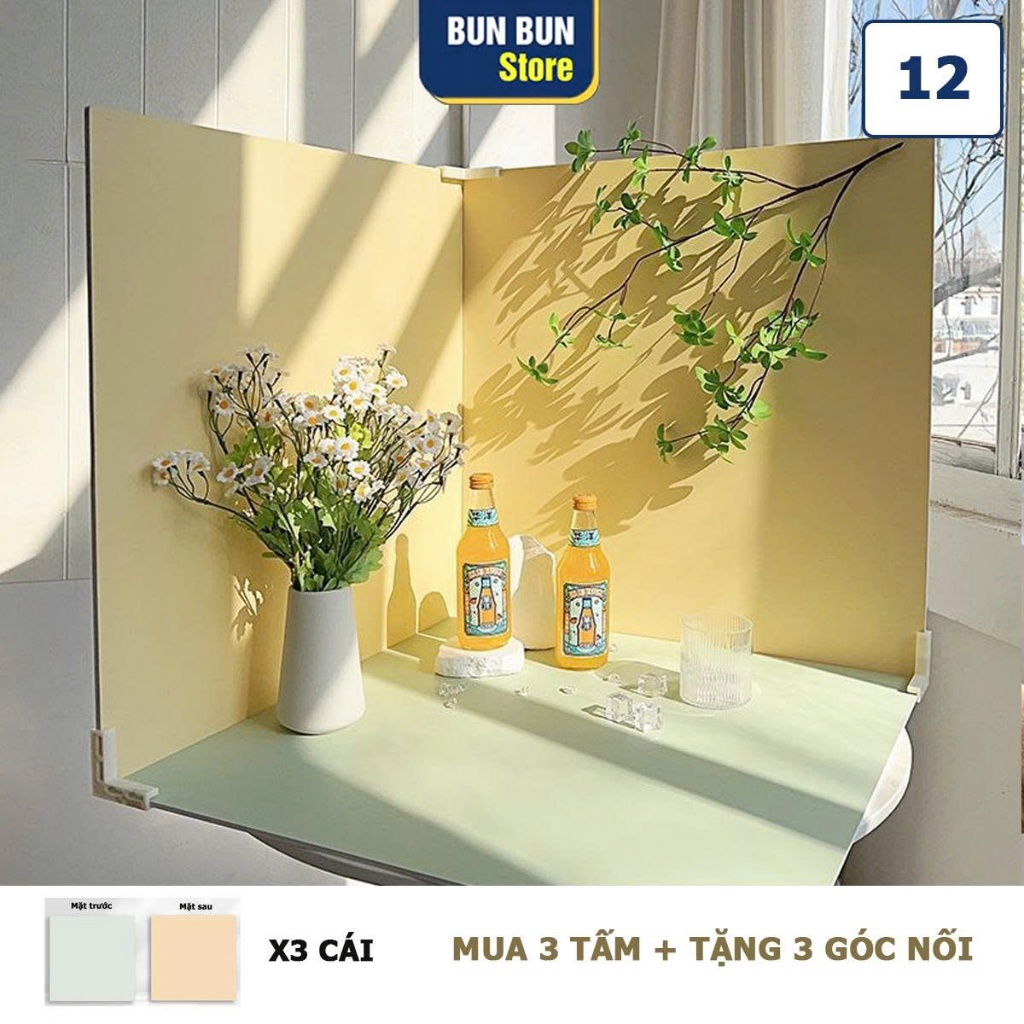 Tấm phông nền chụp ảnh sản phẩm, Hai mặt 2 màu - Kích thước 50x50cm - bền đẹp không ngấm nước, không nhăn (Tặng Kẹp góc) | BigBuy360 - bigbuy360.vn