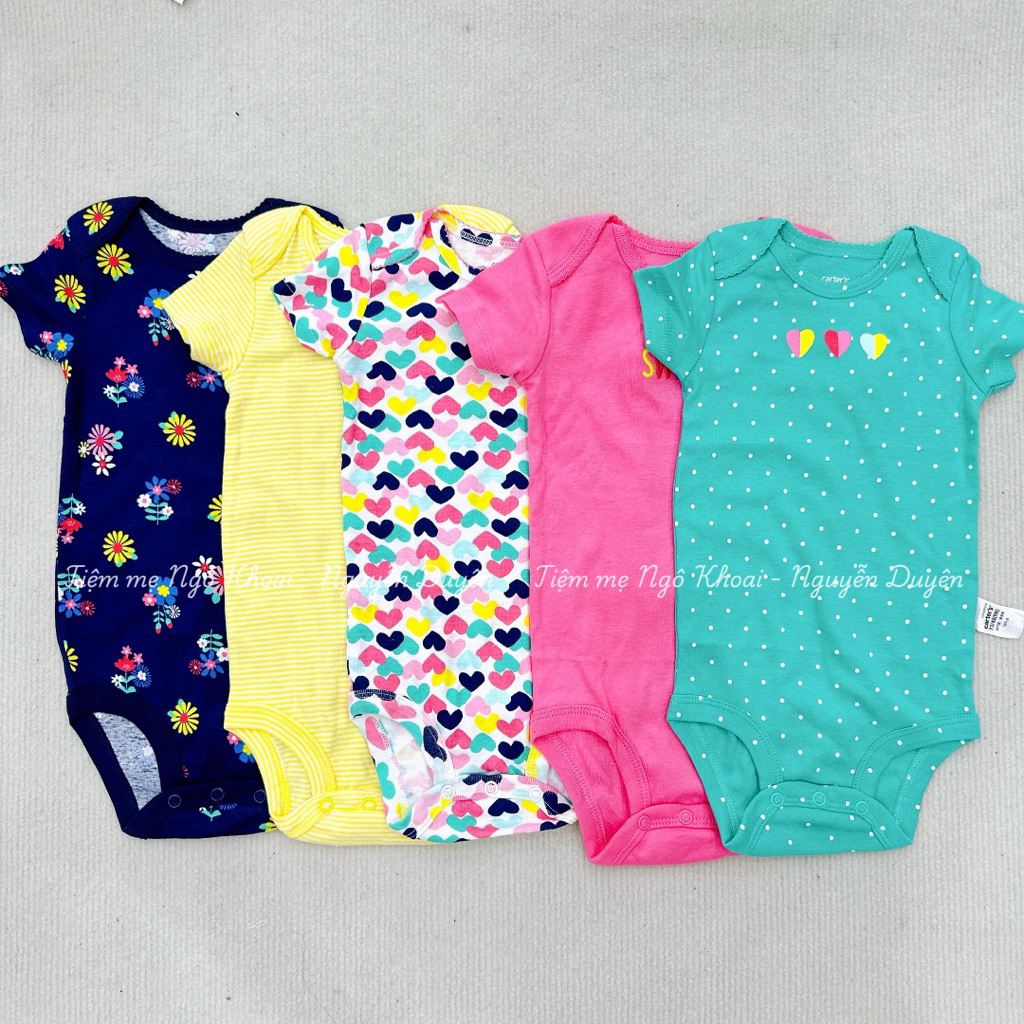 [MD08] Set 5 body chip cộc tay bé gái xuất xịn