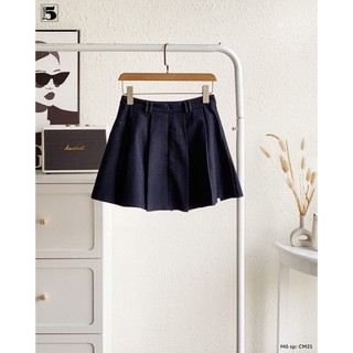 Chân váy xếp ly cạp cao cho nữ chất liệu giả Jeans đính tag thương hiệu Twenty.5- CM21