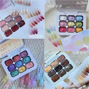Gel dặm omber qingyou, Set gel dặm omber 9 màu , gel omber tone nude, gel dặm omber tone hồng