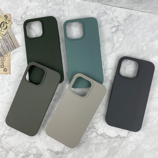 Ốp Lưng iPhone TPU Màu Ô Liu Đen Than Chống Bẩn Lót Nhung, Bảo Vệ Camera - iP 7/8/X/XS/11/12/13/14/15/16/17/Plus/Pro/Max