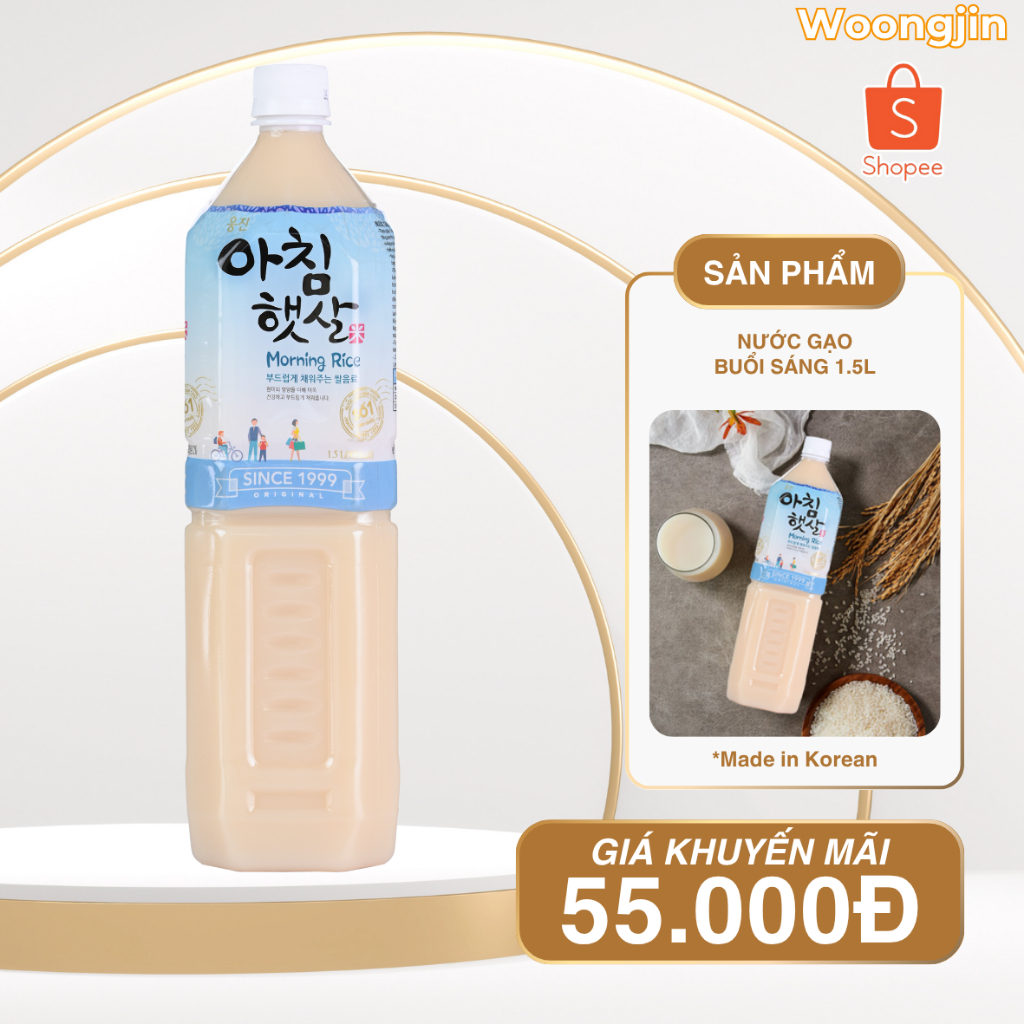 Woongjin - Nước Gạo Buổi Sáng Morning Rice 1.5L HN | Shopee Việt Nam