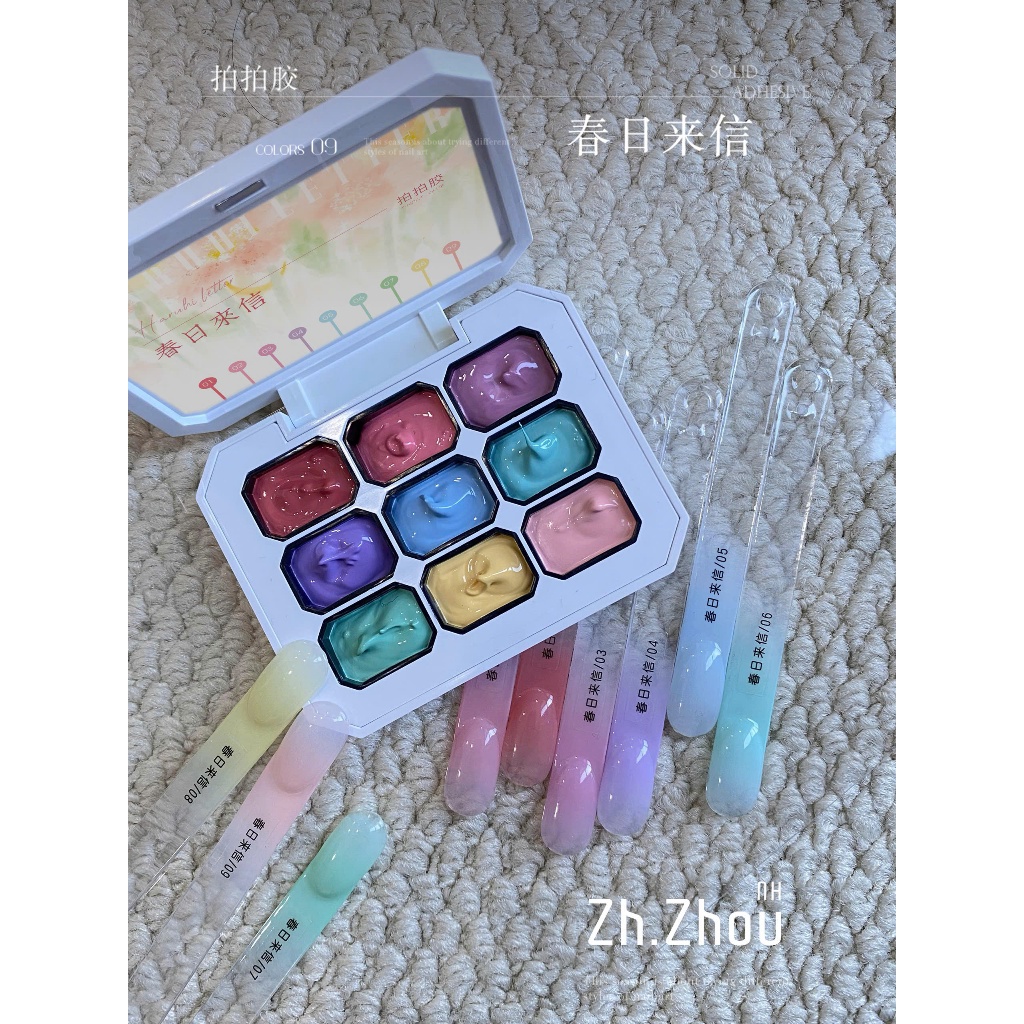 Gel dặm omber qingyou, Set  gel dặm omber 9 màu  , gel omber tone nude, gel dặm omber tone hồng