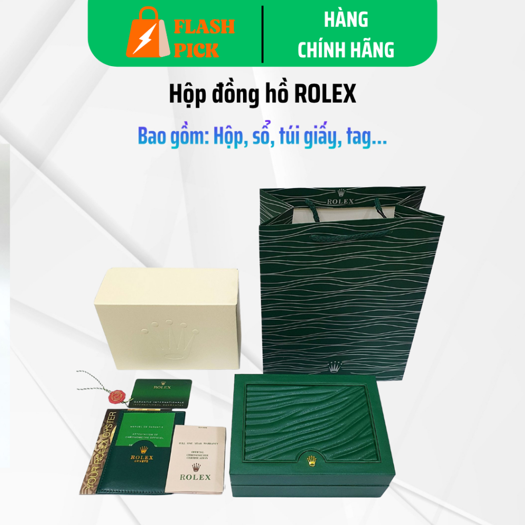 Flash Pick hộp đồng hồ ROLEX fullbox