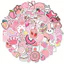 Set 60 Sticker Đồ Vật Màu Hồng Cute Chống Nước Dán Laptop Vali Mũ Bảo Hiểm Sổ Tay