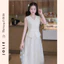 Set Áo Gile Peplum & Chân Váy Xòe Dài Phối Ren Họa Tiết
