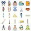 Set 60 Sticker Văn Phòng Phẩm Dụng Cụ Học Tập Chống Nước Dán Laptop Vali Sổ Tay