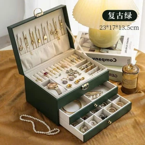 hộp đựng trang sức 3 tầng , sức chứa lớn,màu sắc sang chảnh