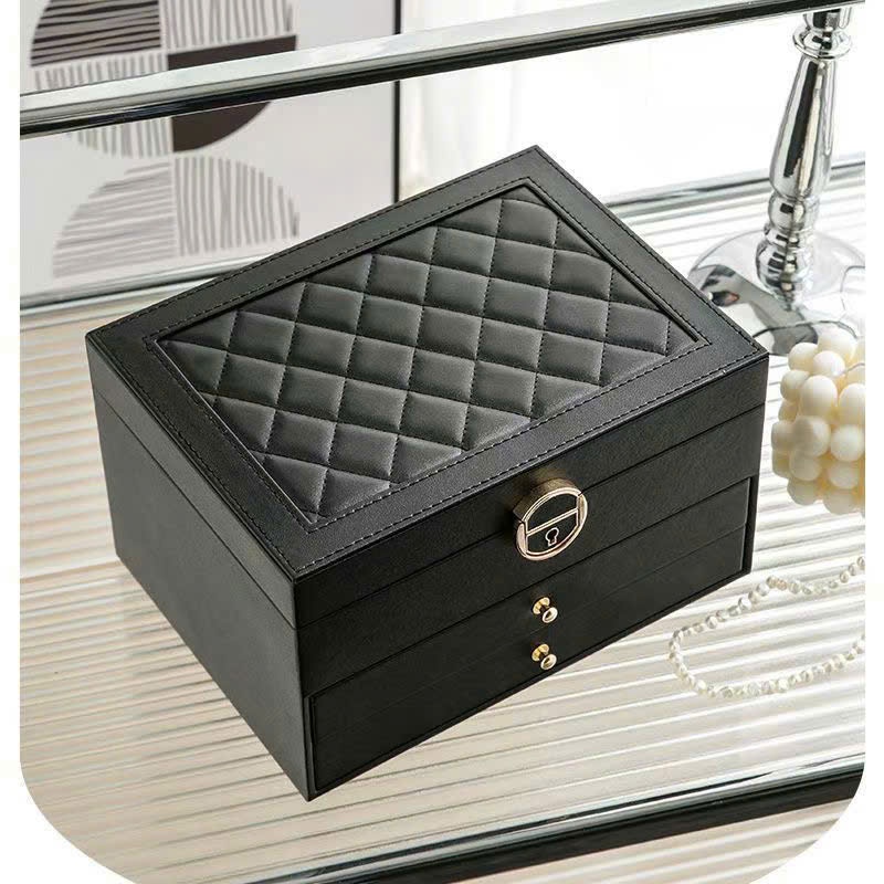 hộp đựng trang sức 3 tầng , sức chứa lớn,màu sắc sang chảnh
