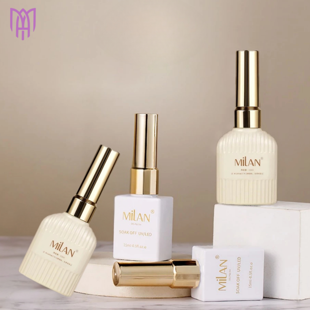 Sơn Gel Mắt Mèo Kim Cương Milan - Trang Trí Móng, Tạo Hiệu Ứng - Ánh Trắng Bạc, Ổi Hồng 15ml
