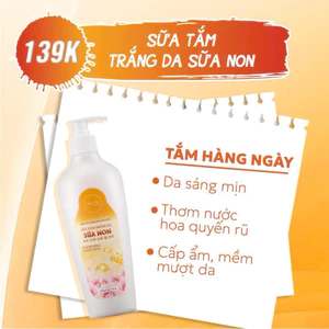 Sửa tắm trắng da sữa non