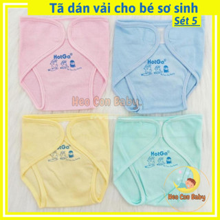 [COMBO 5] Tã dán sơ sinh bé trai gái cotton mềm Hotga/ SET 5 Tã dán em bé.