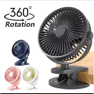 Quạt mini kẹp bàn tích điện đa dụng, quạt di động, quạt tích điện mini, quạt cho bé