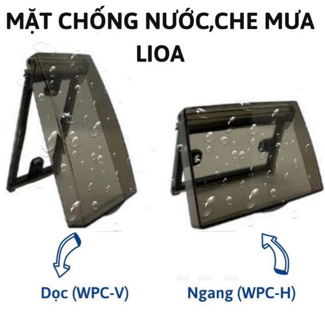Mặt chống nước che mưa LIOA,mặt che mưa ổ điện LiOA,hộp chụp ổ điện,mặt che ổ cắm,ổ điện ngoài trời,hộp che ổ điện,nắp