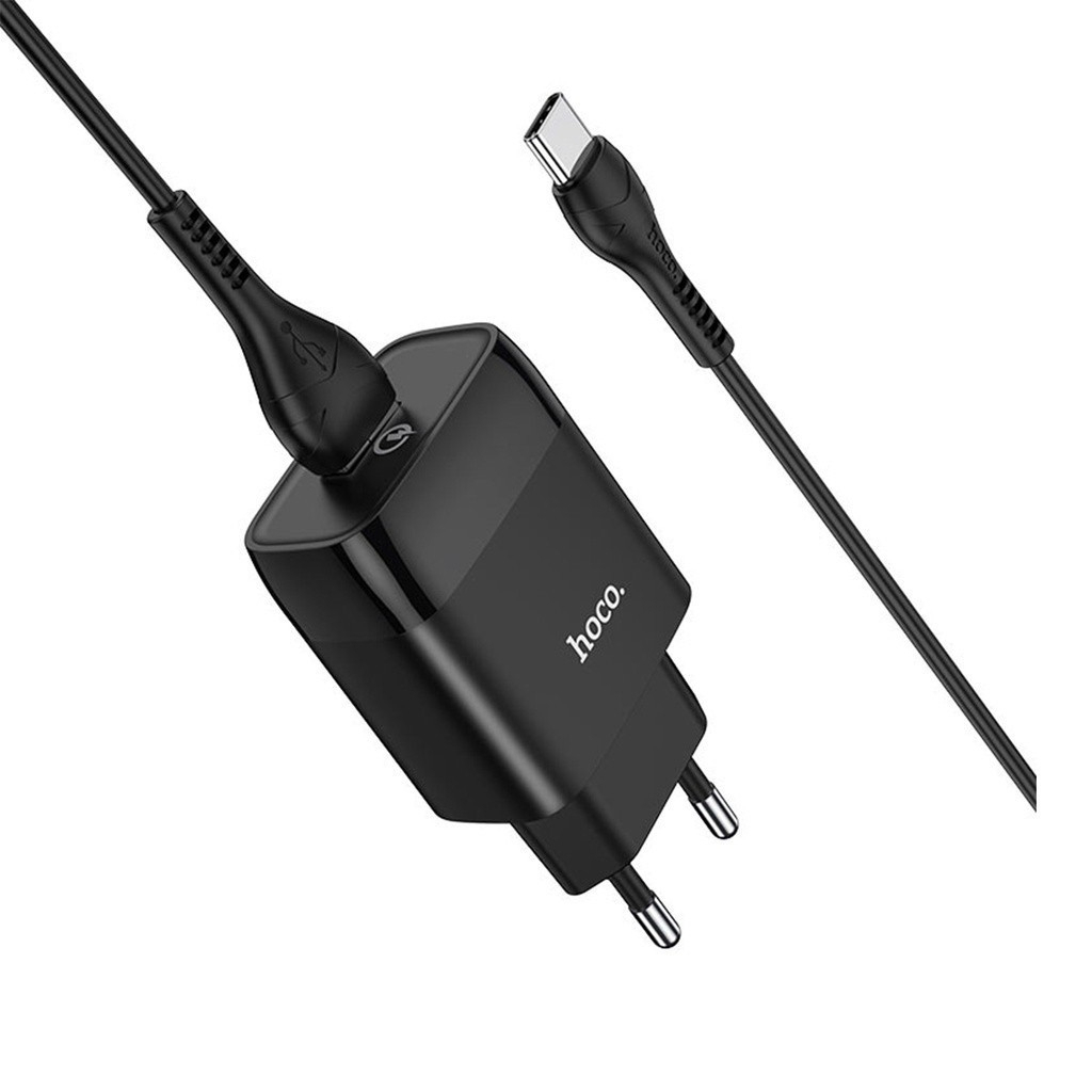Bộ sạc Hoco C72Q sạc nhanh 18W ,chất liệu chống cháy siêu bền USB to Micro / Type-C / IP dài 1m.