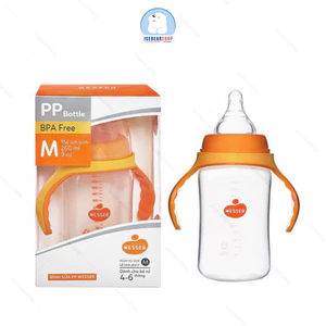 Bình sữa Wesser cổ rộng nhựa PP an toàn cho trẻ bình cổ rộng cho bé loại tốt