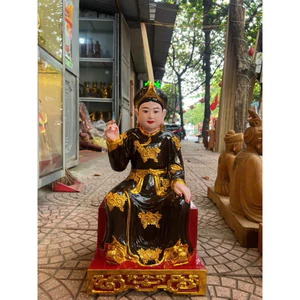 Tượng bà chúa then ngồi song thất gỗ mít
