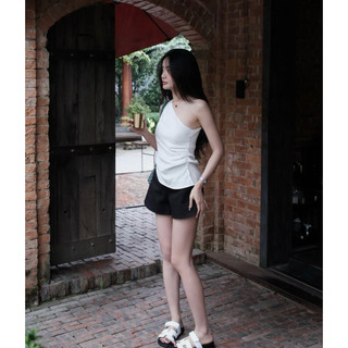 𝘾𝘼𝙈𝙄 𝙏𝙊𝙋 - Áo Linen lệch vai