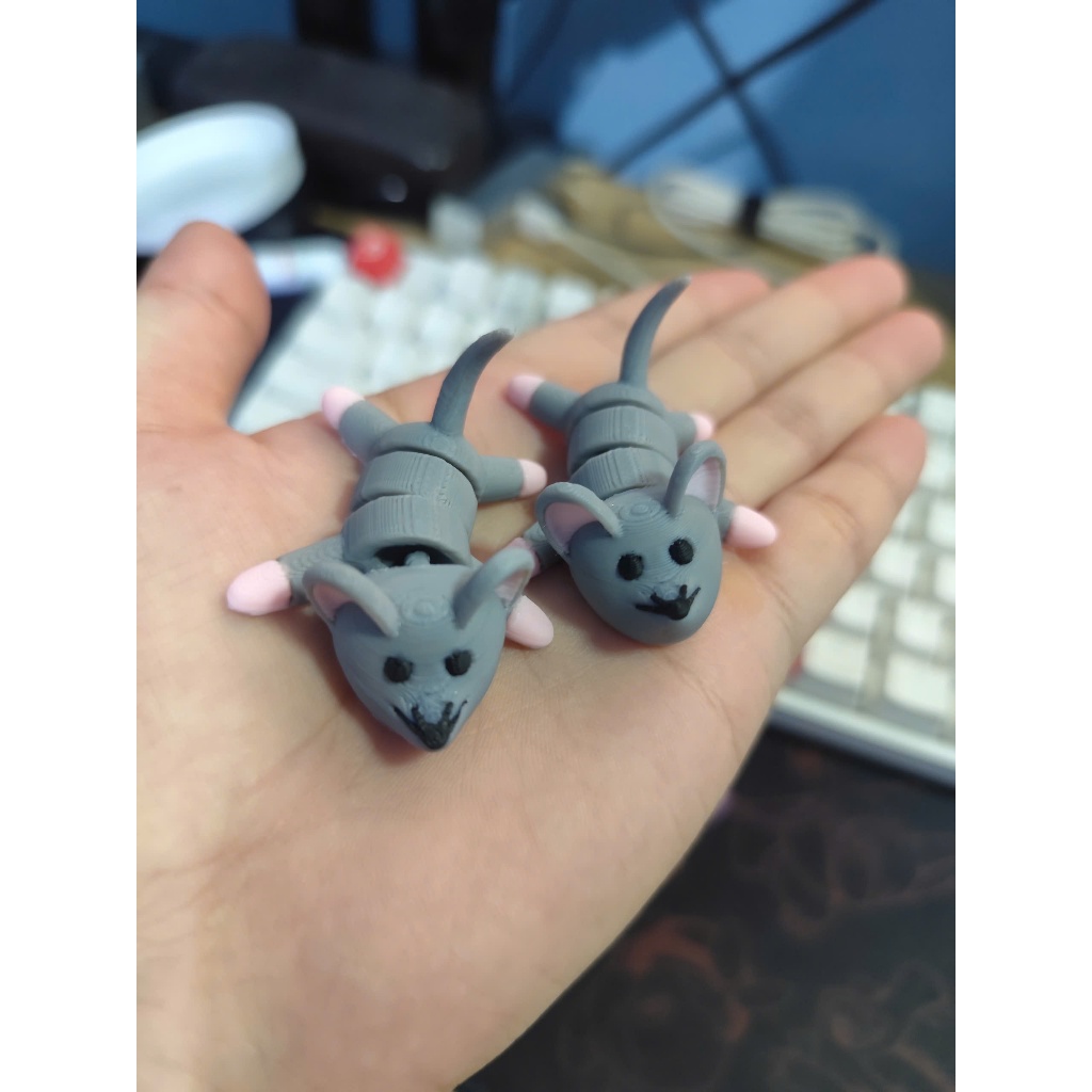 Đồ Chơi Móc Khóa in 3D - Chuột Con Mini Đáng Yêu