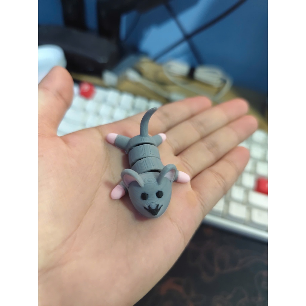 Đồ Chơi Móc Khóa in 3D - Chuột Con Mini Đáng Yêu