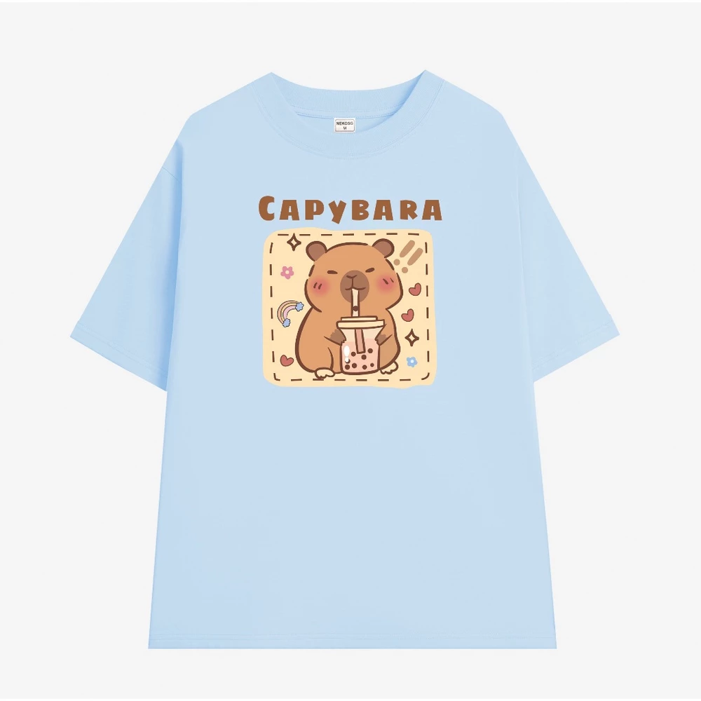 Áo thun tay lỡ form rộng unisex 250GSM 100% Cotton Neko thumbnail 6