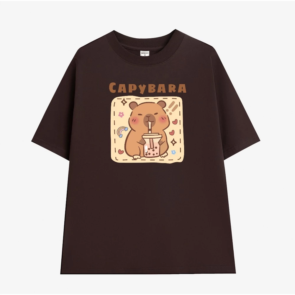 Áo thun tay lỡ form rộng unisex 250GSM 100% Cotton Neko thumbnail 4