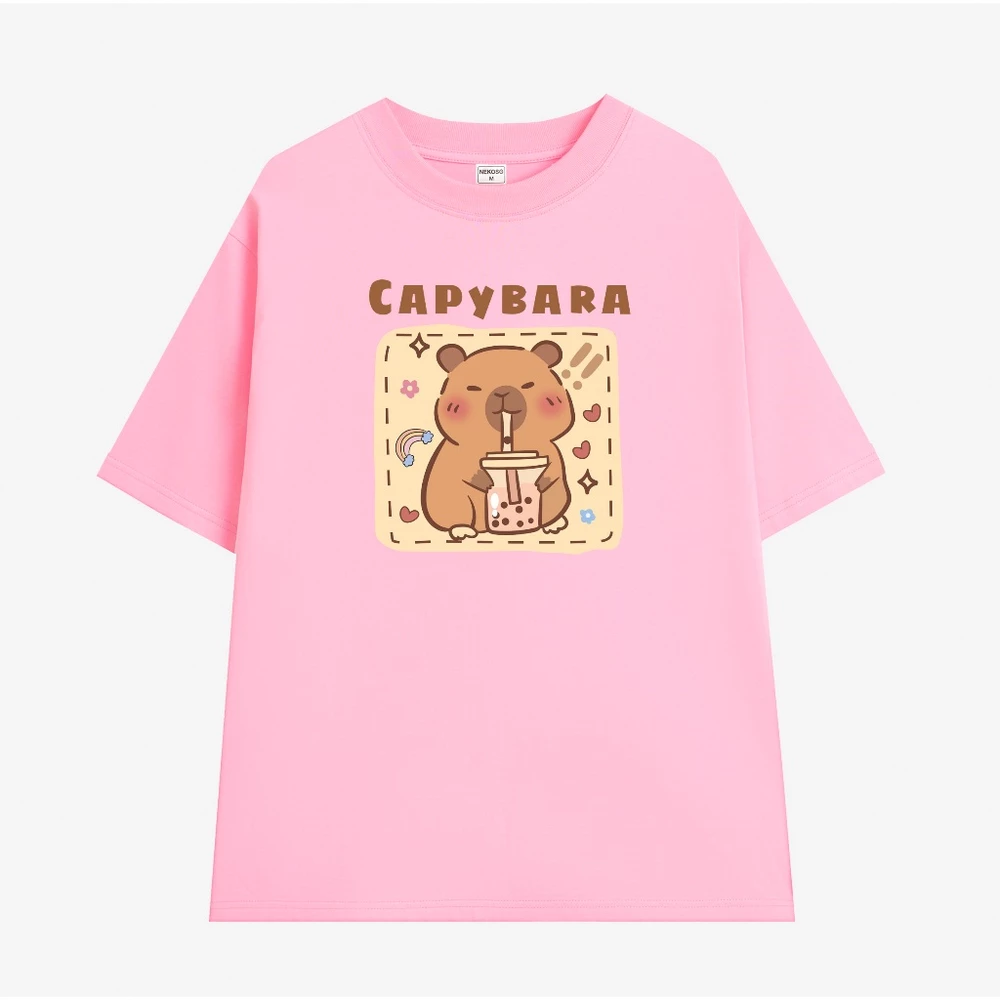 Áo thun tay lỡ form rộng unisex 250GSM 100% Cotton Neko thumbnail 7