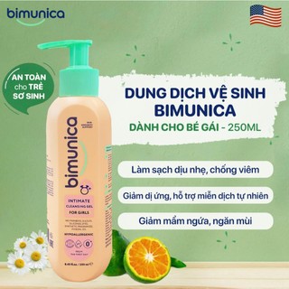 [COMBO NÂNG NIU] 2 Chai GEL Dung Dịch Vệ Sinh Bé Gái Bimunica 250ml