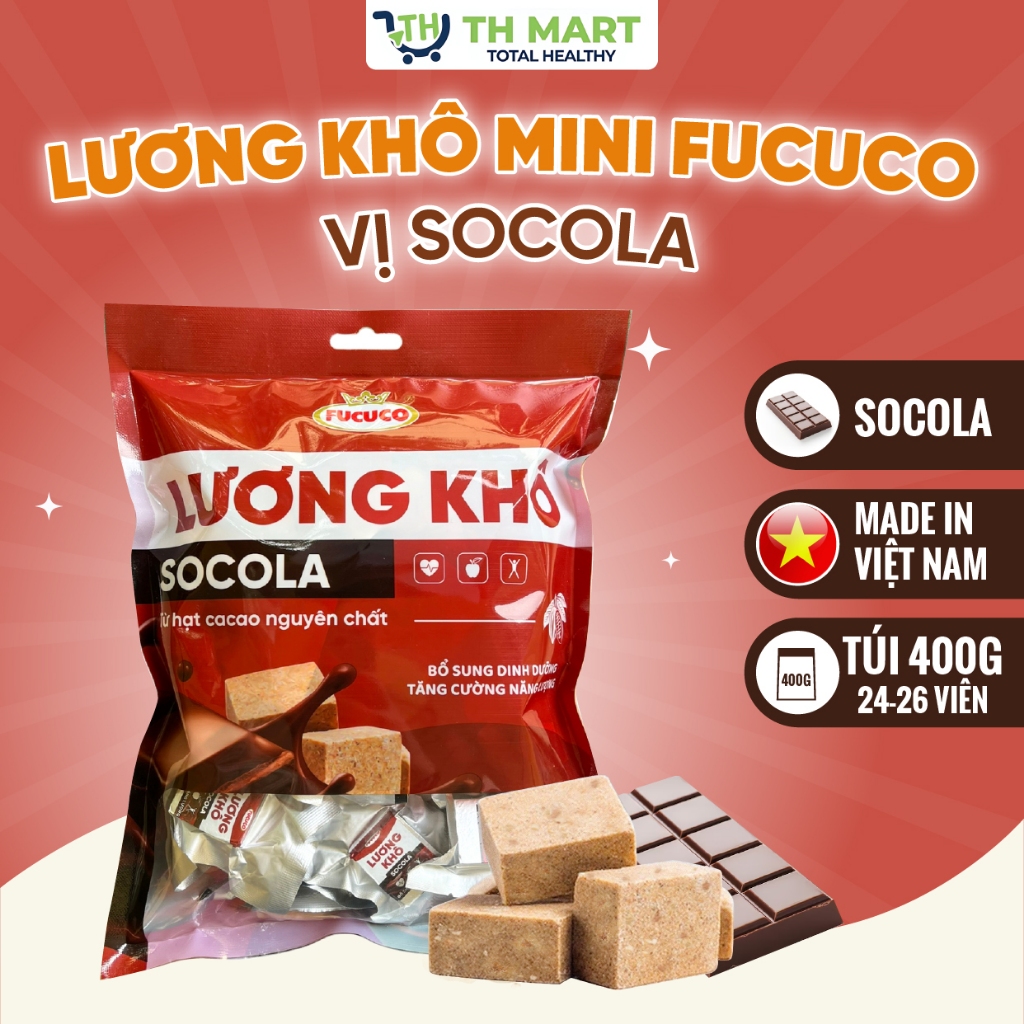 COMBO 4 GÓI] Lương Khô Mini Socola Fucuco Túi 370g Bổ Sung Năng Lượng ...