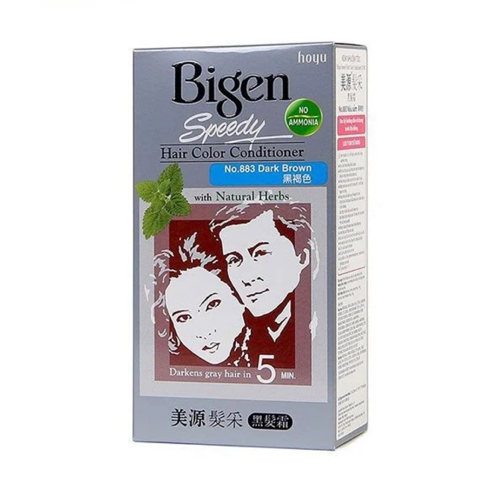 Thuốc nhuộm tóc phủ bạc Bigen Speedy No.882 màu đen nâu – Nhanh 5 phút, có lược chải, không mùi hắc