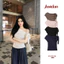 Áo thun trễ vai cộc tay ver2 cotton mịn thoáng mát JUSTDUN B46