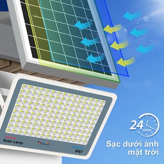 OOKAS Đèn năng lượng mặt trời 3500W，Đèn Led Chống Lóa Cao Cấp，IP67 chống thấm chất liệu nhôm