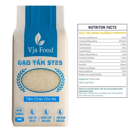 Gạo tấm thơm Việt Nhật- Gạo tấm từ gạo ST25 Túi 1 kg