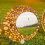 Gương Tròn Trang Trí Khung Gỗ Tự Nhiên D60cm - Gương Decor Treo Tường Handmade Lộc Mộc