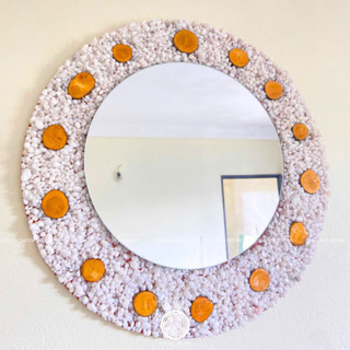 (GT-07) Gương tròn treo tường LỘC MỘC D60cm - Handmade Decor Nghệ Thuật thiên nhiên, Cafe Homestay